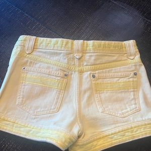 Louis Vuitton yellow Jean shorts size 00